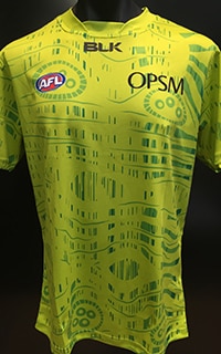 The umpires will wear this specially designed uniform to mark Indigenous Round